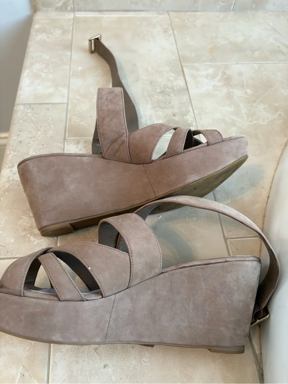 Delman suede sandal size 7 1/2